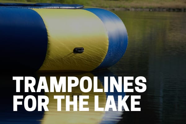 best floating water trampolines for the lake by rave, wow, and island hopper