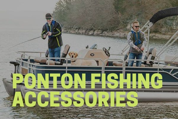 fishermen using the best pontoon fishng accessories