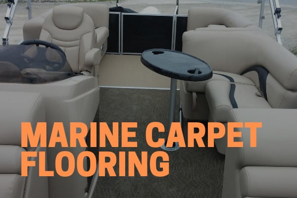 marine carpet replacement flooring on a pontoon boat