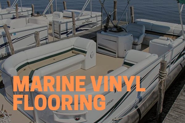 marine vinyl replacement flooring on a pontoon boat