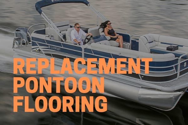 replacement pontoon flooring options include teak, vinyl, and carpet