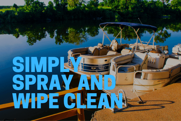 aluminum pontoon cleaners spray on and wipe off quickly